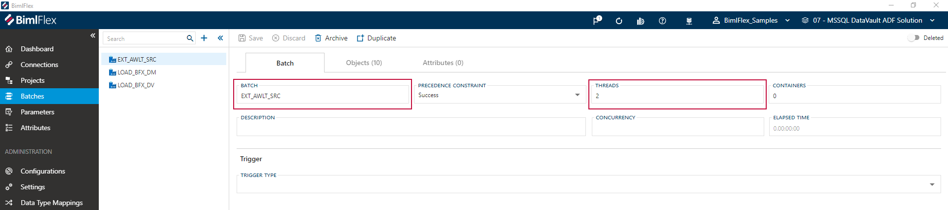 Configuring Batches Prior to Solution Configuring Batches Prior to Solution