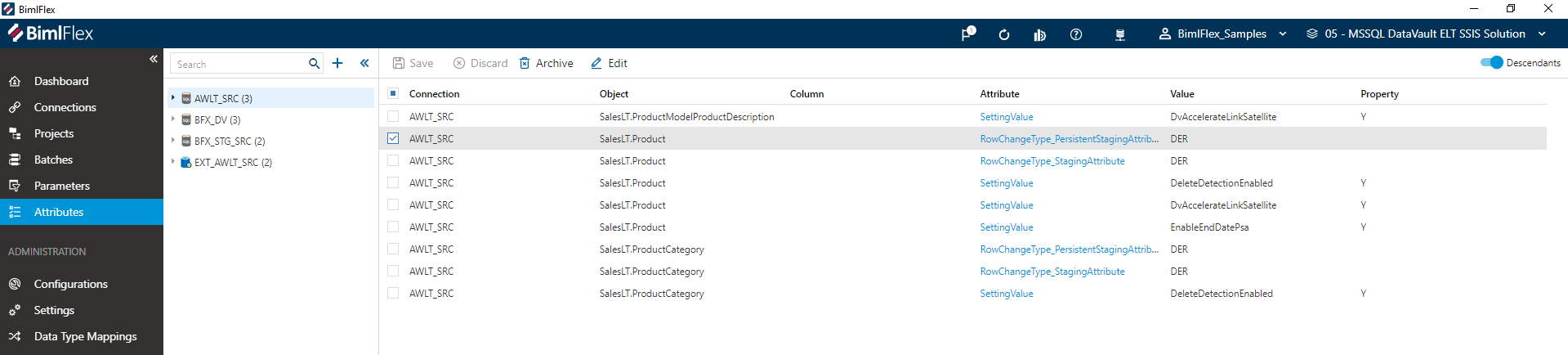 BimlFlex - Attribute Editor BimlFlex - Attribute Editor