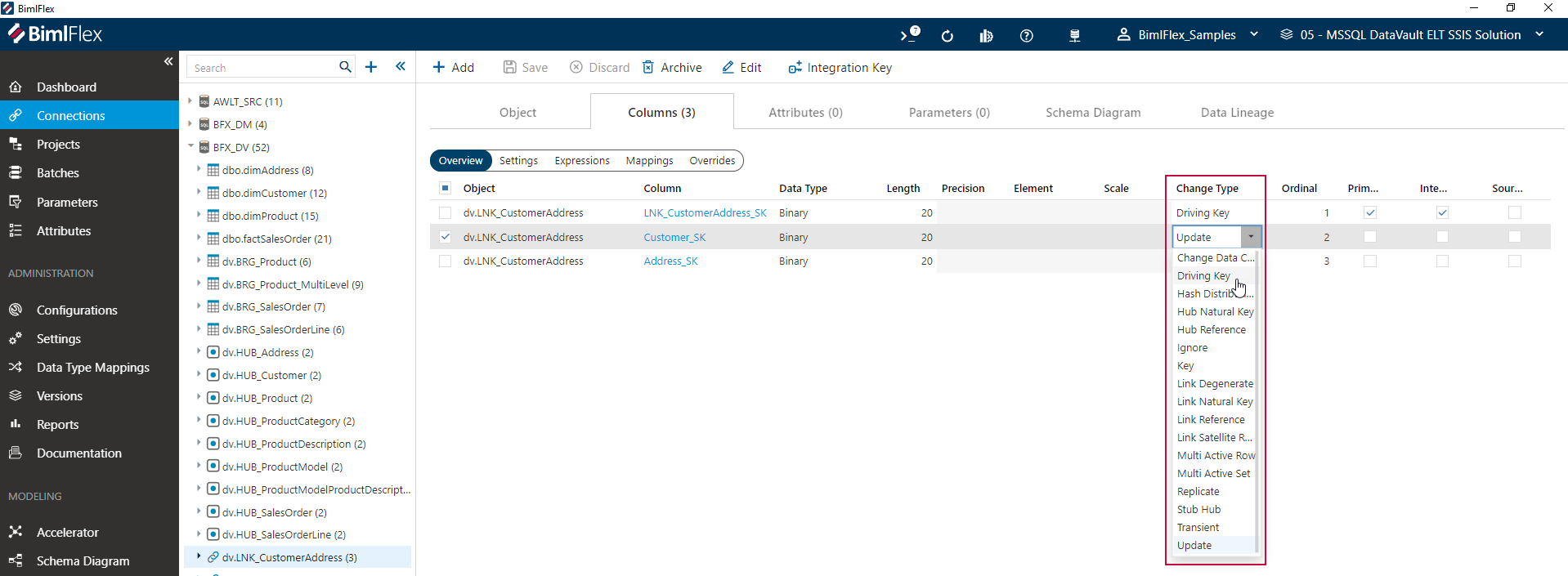 Driving Key Assignment within Colums View Driving Key Assignment within Columns View