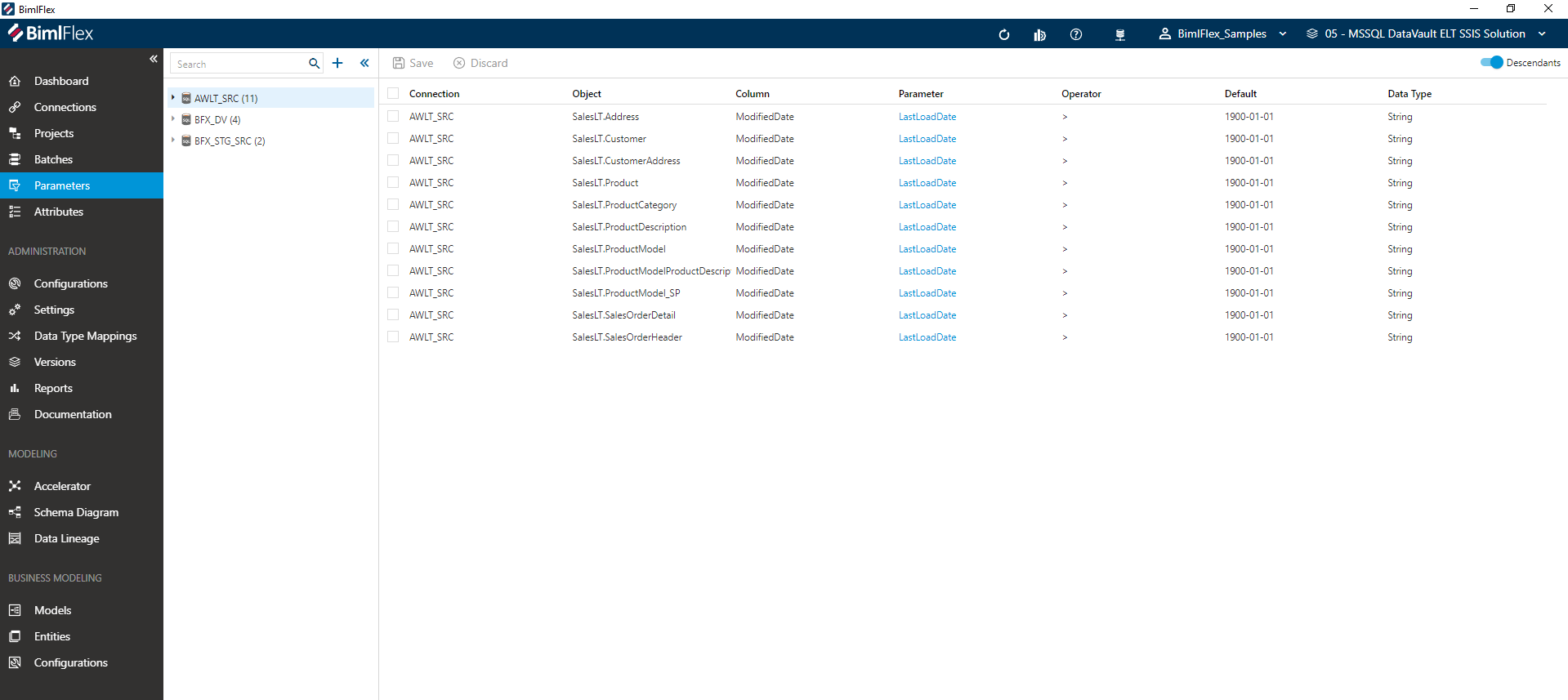 BimlFlex Parameter Editor - Grid View BimlFlex Parameter Editor - Grid View