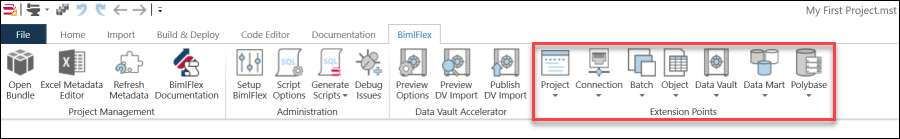 BimlFlex Ribbon Tab BimlFlex Ribbon Tab