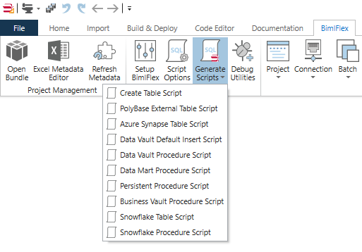 BimlStudio - Generate Scripts BimlStudio - Generate Scripts