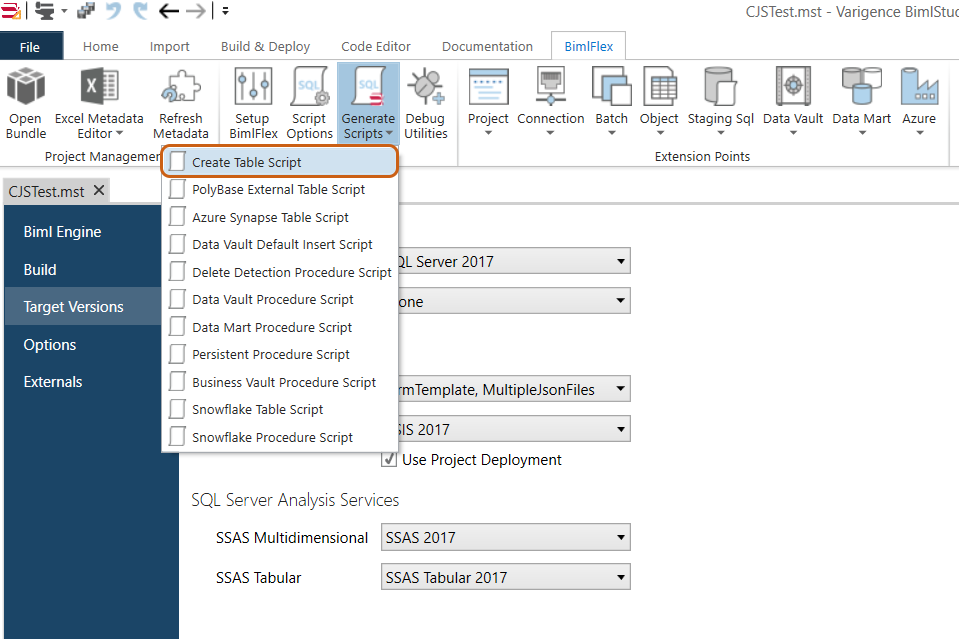 BimlStudio - Create Table Scripts BimlStudio - Create Table Scripts