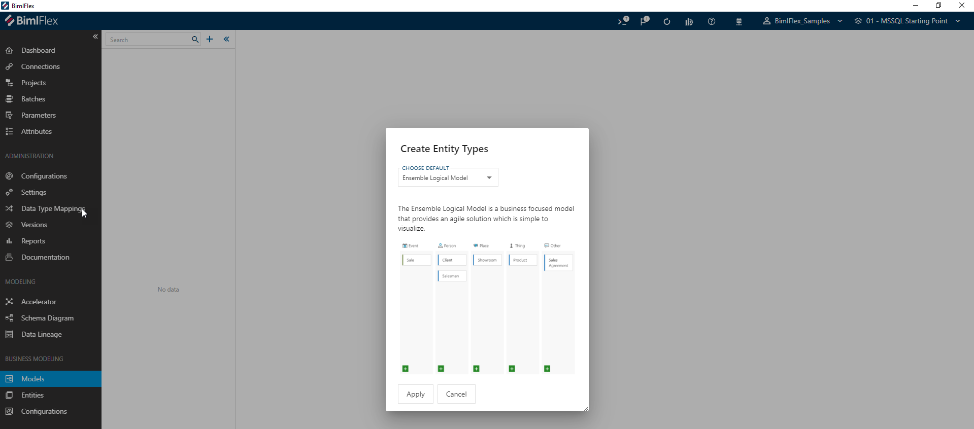 Selecting a Modeling Configuration Selecting a Modeling Configuration