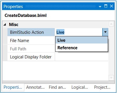 BimlFile Property Grid