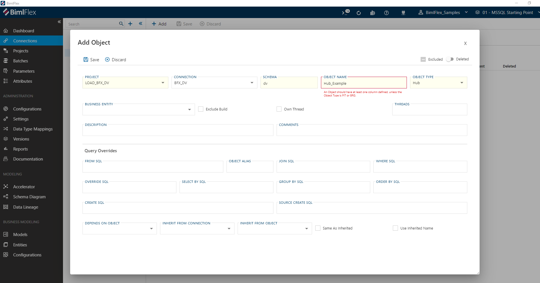 Defining a new Hub Object Defining a new Hub Object