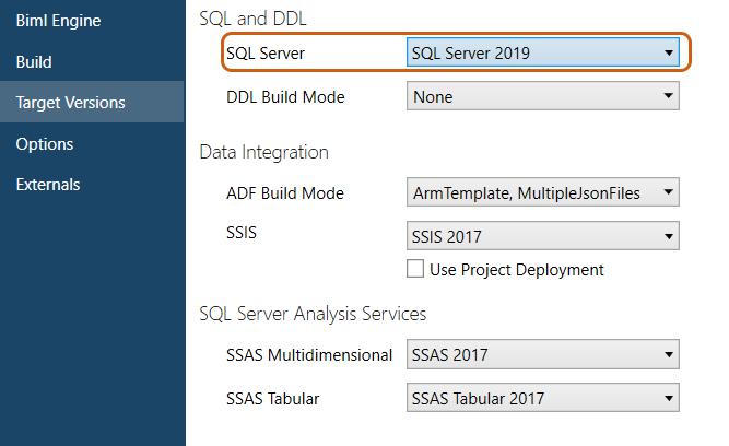 Targeting SQL Server 2019 Targeting SQL Server 2019