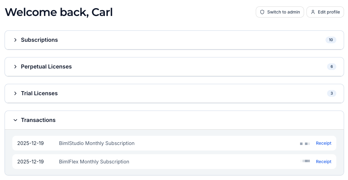 Transaction List
