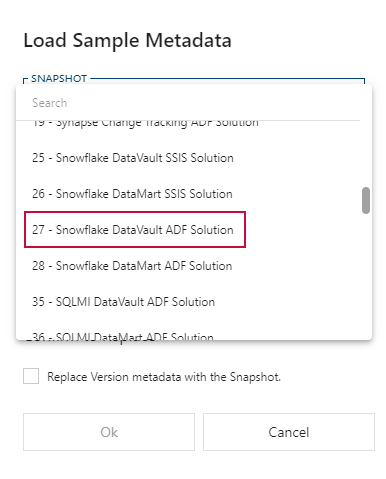 Snowflake Data Vault ADF Selection Snowflake Data Vault ADF Selection