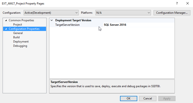 Target Server Version Target Server Version