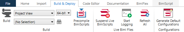 Build &amp; Deploy Menu