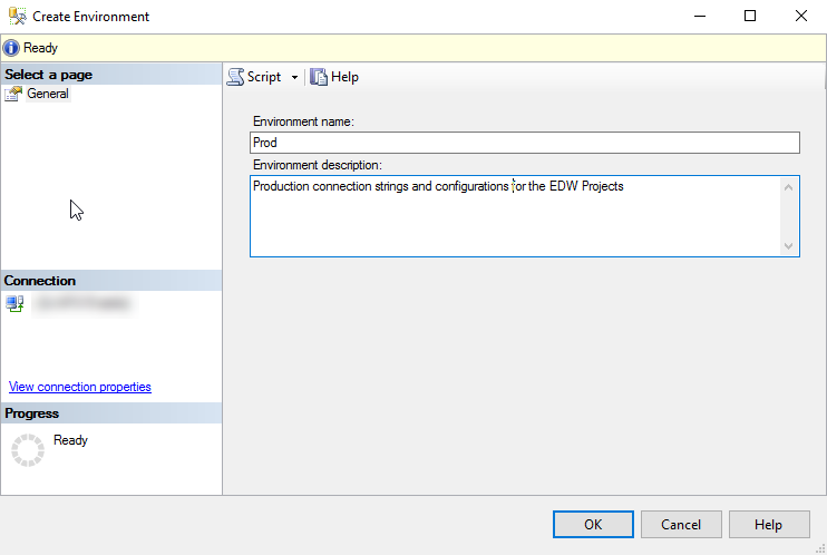 Create Environment Create Environment Dialog