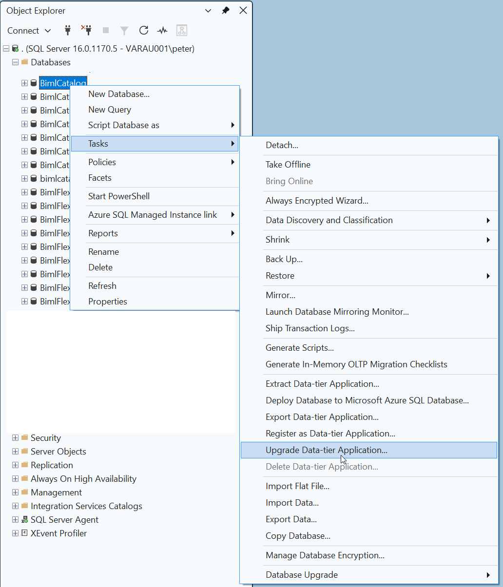 Upgrade Data-tier Application Upgrade Data-tier Application