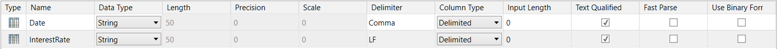 File Format Column