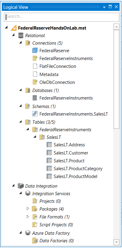 Logical View Tool Window