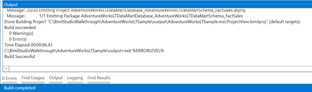 Output Tool Window