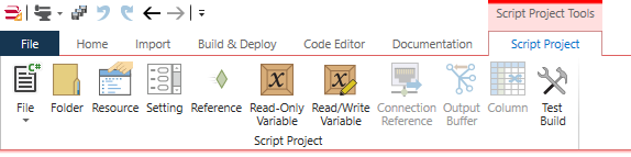 Script Project Ribbon