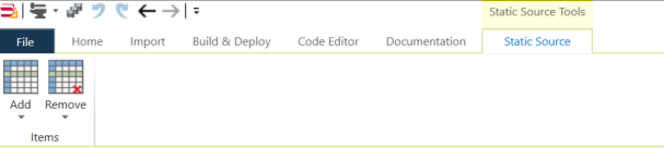 Static Source Ribbon