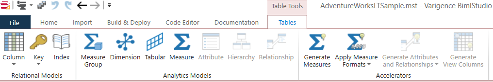 Table Ribbon