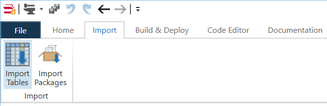 Import Tables Ribbon Button